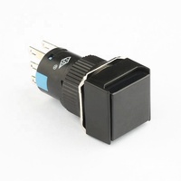 10mm 1NO1NC Interrupteur à bouton-poussoir en plastique à verrouillage