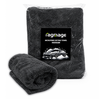 Serviette de séchage pour voiture en microfibre 1400 g/m² à excellente absorption d'eau, sans rayures, extra épaisse, à boucles torsadées, sans danger pour la peinture, chiffon de detailing