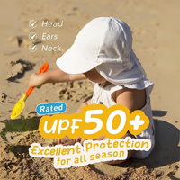 QINGYAN Sombrero de Sol para Niños, Estilos Populares, Protección UV, Secado Rápido, Ala Ancha, para Playa, Técnica de Tejido