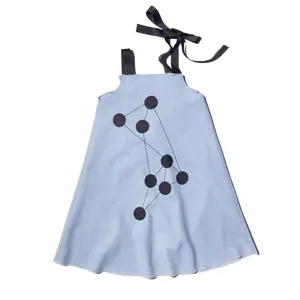 Nueva llegada azul púrpura de los niños de verano chica vestido de boutique, flor de niño vestido barato vestido de niño