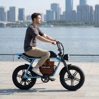 Bicicleta eléctrica de último diseño, modelo nuevo de 48V con neumáticos anchos de 20 pulgadas, Scrambler E-bike para desplazamientos urbanos a la moda.