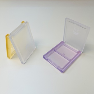 Paleta de sombras de ojos de dos rejillas Forma cuadrada Sombra de ojos vacía Contenedor de colorete compacto - Product Image 5
