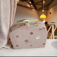 Boîte de valise en papier à coudre étanche à bas quantité minimale de commande faite à la main avec revêtement UV impression couleur unie en gros