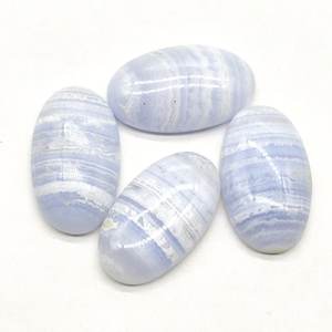 Ágata de encaje azul 20x12mm Corte ovalado Ajuste de joyería de cabujón de grado A - Product Image 3