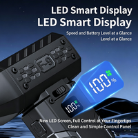 Kipas Portabel Genggam Tanpa Bilah Kecepatan Tinggi 130000RPM Motor Turbo Mini Tanpa Sikat Baterai 3000mAh Lampu LED Lipat Mobil Rumah Tangga