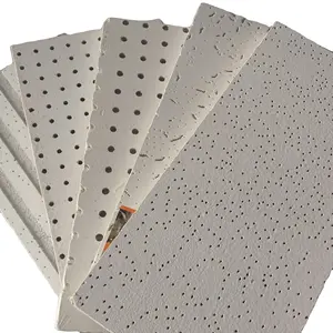 Placas falsas para teto acústico, painéis de teto de fibra mineral