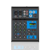 NOUVEAU Mixeur audio RGB de studio en direct à 4 canaux avec 2 micros sans fil pour le streaming en direct et l'enregistrement, équipement BT