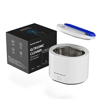 Nettoyeur dentaire ultrasonique UV étanche IPX7 OEM avec réservoir en acier inoxydable de 200 ml, nettoyeur ultrasonique domestique pour aligneurs dentaires