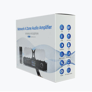 Amplificateur <span class=keywords><strong>audio</strong></span> réseau Cloudyx CL-4 4 zones 50W x 16 canaux WiFi Multiroom sans fil avec télécommande, montage en rack 2U, construction <span class=keywords><strong>m</strong></span>étallique - Product Image 6