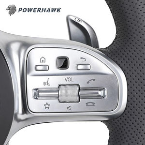 Volante Deportivo de Fibra con Pantalla LED Semiperforada para <span class=keywords><strong>Mercedes</strong></span> Benz W204 W205 C63 AMG W176 <span class=keywords><strong>CLK</strong></span> W207 W209 W216 C216 - Product Image 5