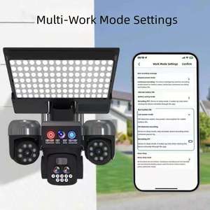 Cámara PTZ Inalámbrica Solar para Exteriores OEM V380 <span class=keywords><strong>Pro</strong></span>, 3 Lentes, Zoom 10X, Tarjeta SIM 4G, Luz Solar para Calle con Detección de Movimiento - Product Image 6