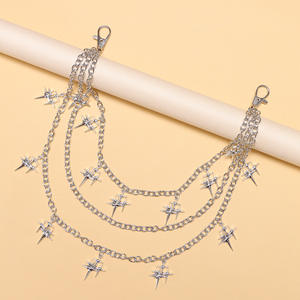 Chaîne de taille tendance étoile scintillante, chaîne de corps multicouche en métal pour usage quotidien, accessoire de mode en alliage de zinc - Product Image 4