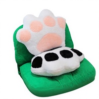 Coussin décoratif en peluche Patte de chat, pour dossier de canapé, en peluche courte avec rembourrage en coton PP, jouet doux pour garçons et filles, cadeau d'anniversaire idéal