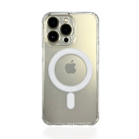 Coque de téléphone transparente en acrylique magnétique pour iPhone 17 Pro Max