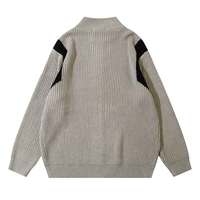 Logo personnalisé Fabricant de pulls Cardigan décontracté à manches longues Pull en tricot épais zippé Chaud pour hommes