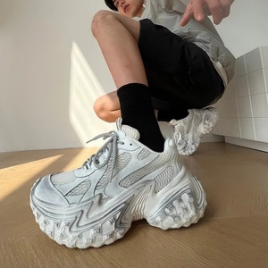 Dropshipping Custom Logo Unisex Fashion Designer Chunky Platform Sneakers <b>Height</b> <b>Increasing</b> Casual Walking Style <b>Shoes</b> Women - Product Image 2