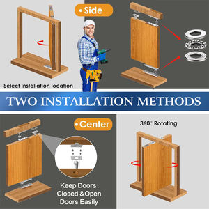Поворотная дверная петля 360 градусов из нержавеющей стали, современный дизайн для 100 кг 300 кг 500 кг, деревянная дверь 300 кг, поворотная дверная петля - Product Image 4