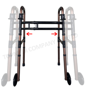 Déambulateur médical à roulettes, hauteur réglable, cadre de marche pour personnes âgées - Product Image 1