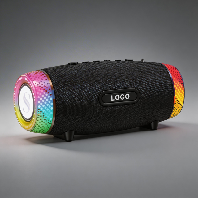 Portable Speaker 20W Loud Stereo Sound IPX5 Waterproof Colorful RGB Lights TWS Pairing AUX 15-20H Playtime Built-in Mic
