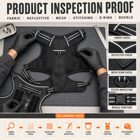 Harnais tactique imperméable pour chien, anti-traction, réfléchissant, réglable, avec anneau en D, pour l'entraînement urbain et la promenade en extérieur (vente en gros)