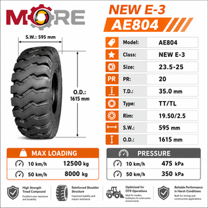 ยาง OTR ขนาด 23.5-25 ลาย E3/L3 รุ่น AE804 20PR ยางสำหรับงานหนัก รถดันดิน รถตักดิน สำหรับงานก่อสร้างและเหมืองแร่ - Product Image 2