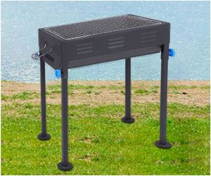 Premium Portable Dual-Zone Charcoal Grill Compact Folding Design with Modern Iron Construction for Camping & Outdoor <b>BBQ</b> - Product Image 4
