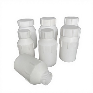 ขวดรีเอเจนต์พลาสติก PtfE 150 มล. 250 มล. 500 มล. 1000 มล. อุปกรณ์ห้องปฏิบัติการทนต่อการกัดกร่อน ทรงกระบอกสีขาว พื้นผิวเรียบ - Product Image 2