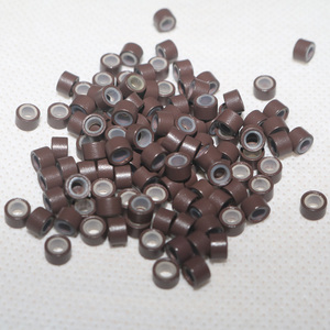 Perles en silicone ou cheveux doublées de micro anneaux en aluminium de la meilleure qualité avec vis pour outils d'extension de cheveux - Product Image 2