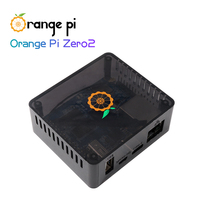 Papan Orange Pi Zero 2 dengan Cangkang Transparan ABS Hitam, Aksesori Elektronik yang Tidak Dapat Menampung Papan Ekspansi di Dalamnya, Buatan China