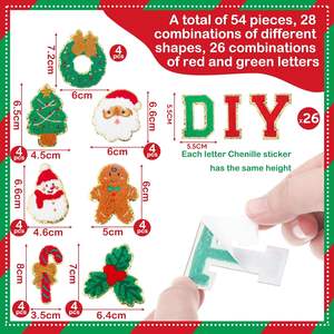 Noël Mickey Minnie Santa Hat Mode Mignon Chenille Broderie Patchs - Product Image 2