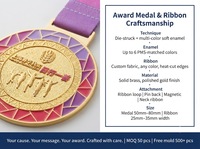 Custom Foundation Honor Medal Gold Sandblasted Embossed Logo Zinc Alloy Durable Laser Engraved Volunteer Award Medal Purple