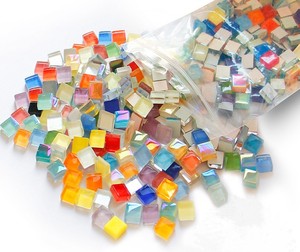 Mosaïque de verre autocollante en gros à bas prix, mosaïque miroir pour salon, mosaïque pour <span class=keywords><strong>salle</strong></span> de bain, décoration murale intérieure, mosaïque de verre - Product Image 2