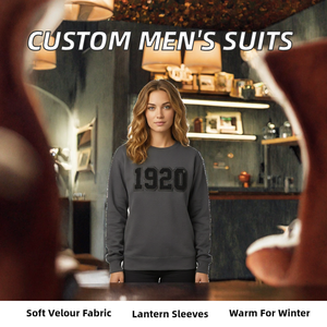 custom <b>women</b> mock neck <b>sweatshirt</b> oversized pullover <b>long</b> sleeve casual fashion <b>sweatshirt</b> wholesale supplier - Product Image 2