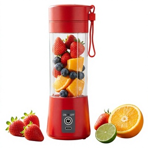 Cheap Factory Direct Custom Logo 380ml Portable Blender Fresh Juicer Mixeur Machine with 6 Sharp Blades for Home Outdoor Use - Product Image 1