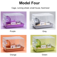 Cage à cobayes en fil métallique à vente chaude, base en plastique, cage à hamster avec petite maison