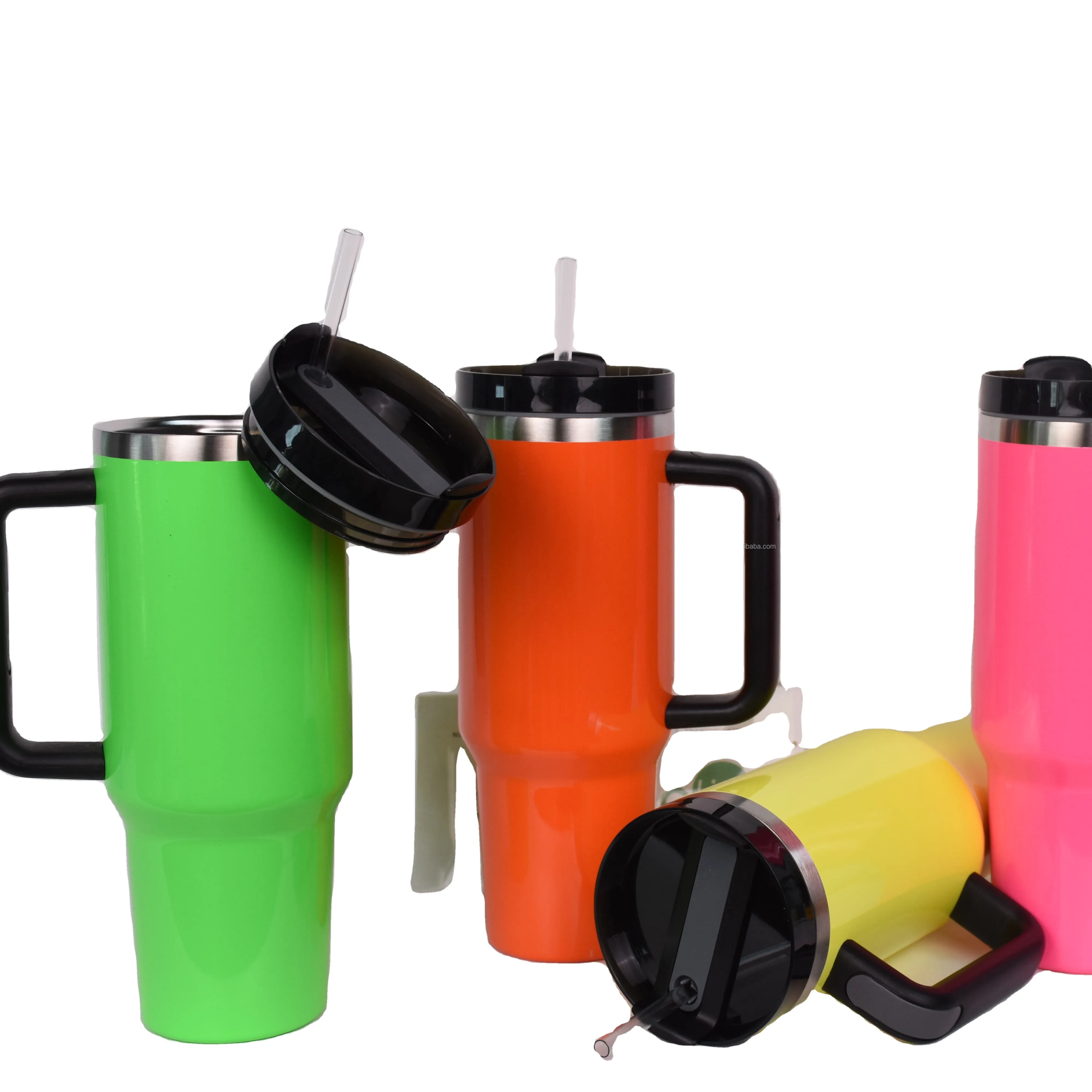 electric pink 40oz tumbler The Neon Collection bright colors neon colors 40oz pink quencher blaze and neon yellow