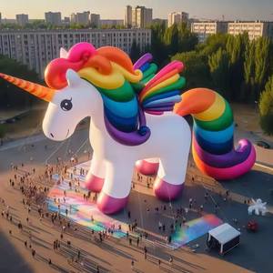 Personalizado PVC hermético inflable Licorne modelo unicornio inflable, personaje de unicornio inflable en la vida real - Product Image 6
