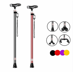 歩行棒2025新しい調節可能なテレスコピック医療用杖LEDライトと磁気ハンドル付きカスタムカラー - Product Image 1