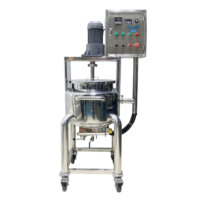 Mélangeur Agitateur Électrique Automatique 100L en SUS304 pour la Production Cosmétique et Alimentaire (Détergent, Lotion, Savon Liquide) avec Moteur