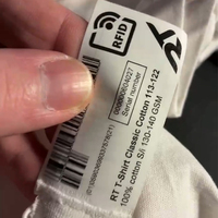 Tissu tissé longue portée Rfid Uhf Nylon étiquette de vêtements résistant à la chaleur lavable étiquette de blanchisserie pour la gestion des vêtements