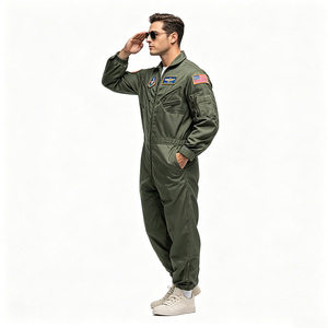 Disfraz de Piloto de <span class=keywords><strong>Top</strong></span> <span class=keywords><strong>Gun</strong></span> para Adultos, Traje de Piloto de Combate Verde Oliva con Parches, Disfraz de <span class=keywords><strong>Cosplay</strong></span> para Fiesta de Halloween - Product Image 5
