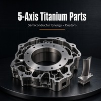 Piezas Complejas de Titanio Mecanizadas con Precisión por CNC de 5 Ejes Personalizadas para Equipos de Energía Semiconductor, Fabricante OEM