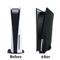 Coque en silicone facile à installer pour PS5 Skin Console Housse de protection anti-poussière en silicone pour console à disque Ps5