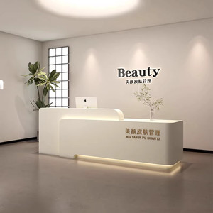 Comptoir et bureau <span class=keywords><strong>de</strong></span> réception sur mesure, <span class=keywords><strong>haut</strong></span> <span class=keywords><strong>de</strong></span> <span class=keywords><strong>gamme</strong></span>, moderne, minimaliste et luxueux pour salons <span class=keywords><strong>de</strong></span> <span class=keywords><strong>beauté</strong></span> et instituts d'esthétique médicale - Product Image 1