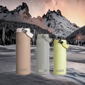 Custom Logo 16oz-50oz Double Wall Stainless Steel Vacuum Cold Resistant Water Bottle Fast Flow Lid Hand Grip for Back School - Product Image 2