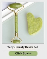 Ensemble de rouleaux de jade pour les doigts avec quartz rose et Gua Sha en cristal pour massage corporel, lifting du visage et raffermissement de la peau