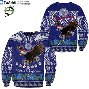 Suéter navideño Toa Samoa de punto con logotipo personalizado para hombre, jersey de Jacquard Le Kerisimasi, fabricante de prendas de punto, suéter familiar para hombre - Product Image 4