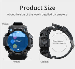 2021 nuevo listado <span class=keywords><strong>Attack</strong></span> 1,28 pulgadas pantalla táctil completa Smartwatch relojes deportivos inteligentes hombres Diy reloj deportivo impermeable - Product Image 6