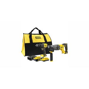 Trapano Tassellatore Rotativo Industriale STANLEY 18V Li-Ion Brushless SDS-Plus SFMCH900 e Avvitatore a Impulsi SFMCD715 Modello UTP0062 - Product Image 1