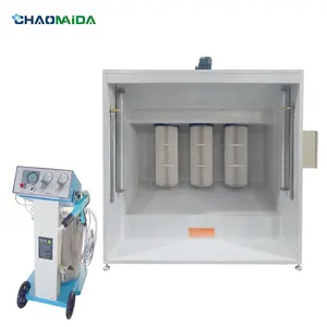 Powder Coating Production Line with gas oven automatic powder coating gun reciprocator powder hopper cabinet coating machine